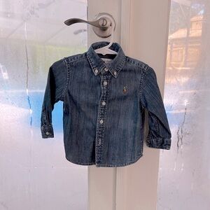 Ralph Lauren Dark Blue Kids Button-Down Shirt